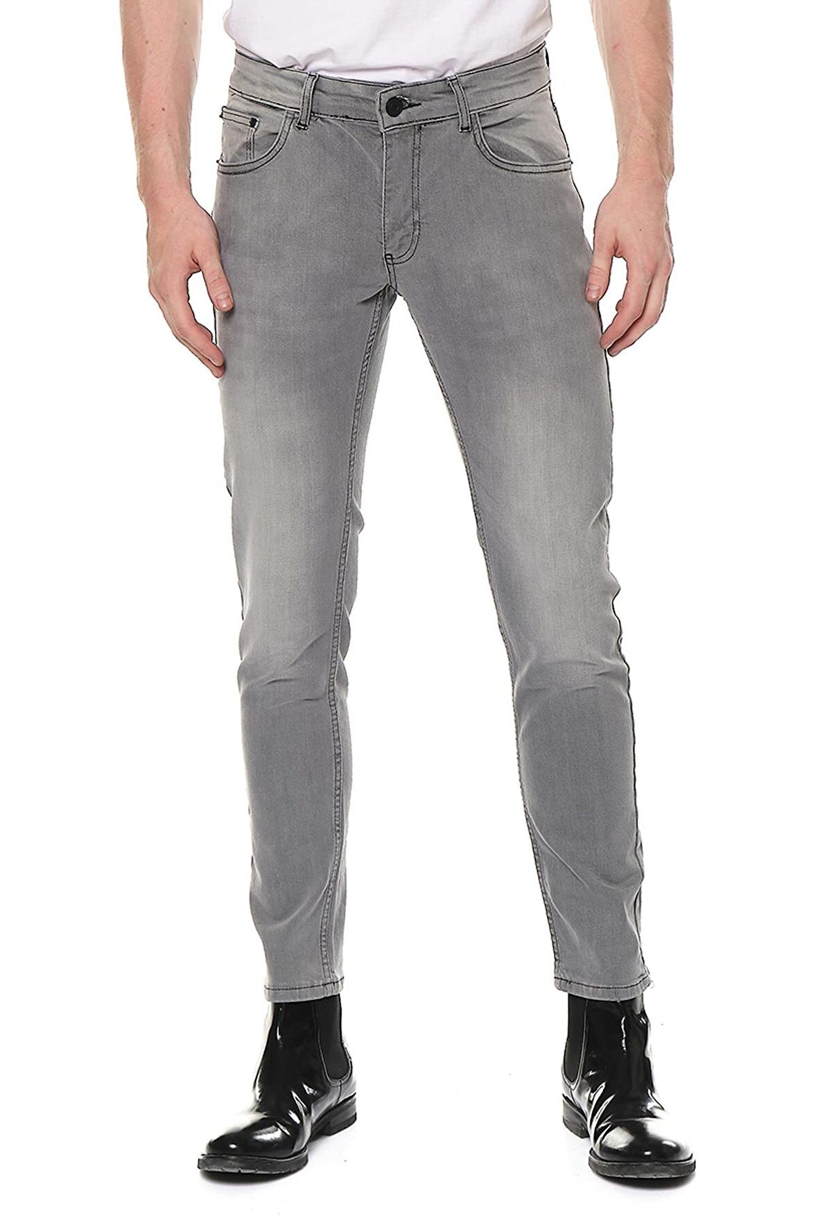 Erkek Regular Fit Taş Yıkamalı Jean Kot Pantolon