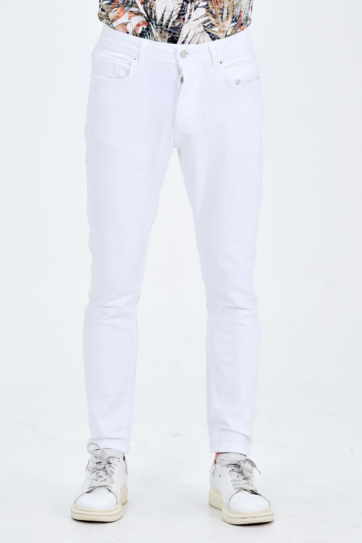 Erkek Slim Fit Düz Renk Likralı Jean Kot Pantolon