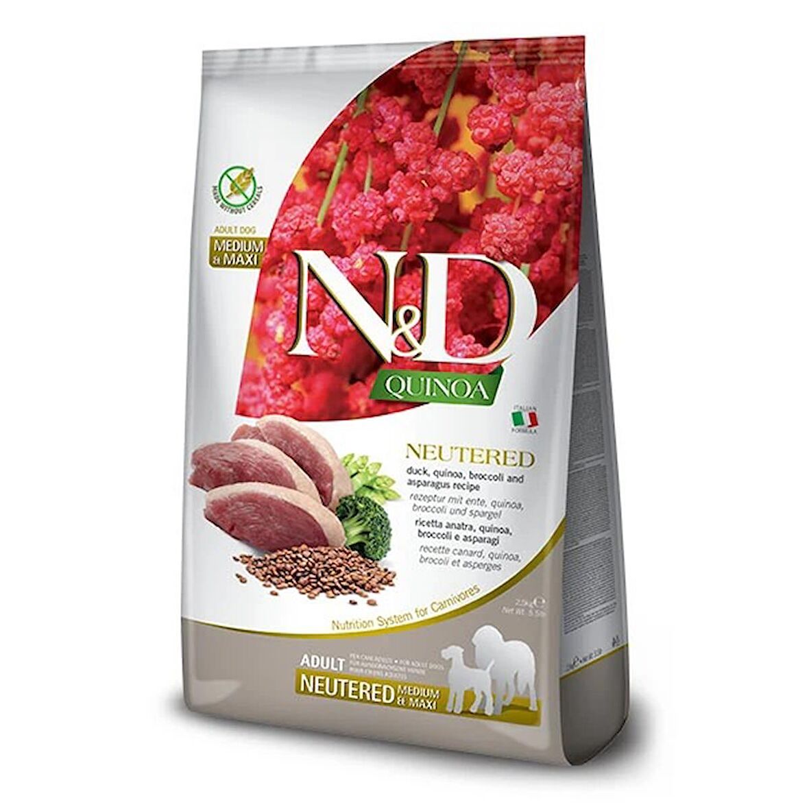 ND Quinoa Ördek Brokoli ve Kinoali Idrar Yollari Destekleyici Medium Maxi Yetiskin Köpek Mamasi 12 Kg