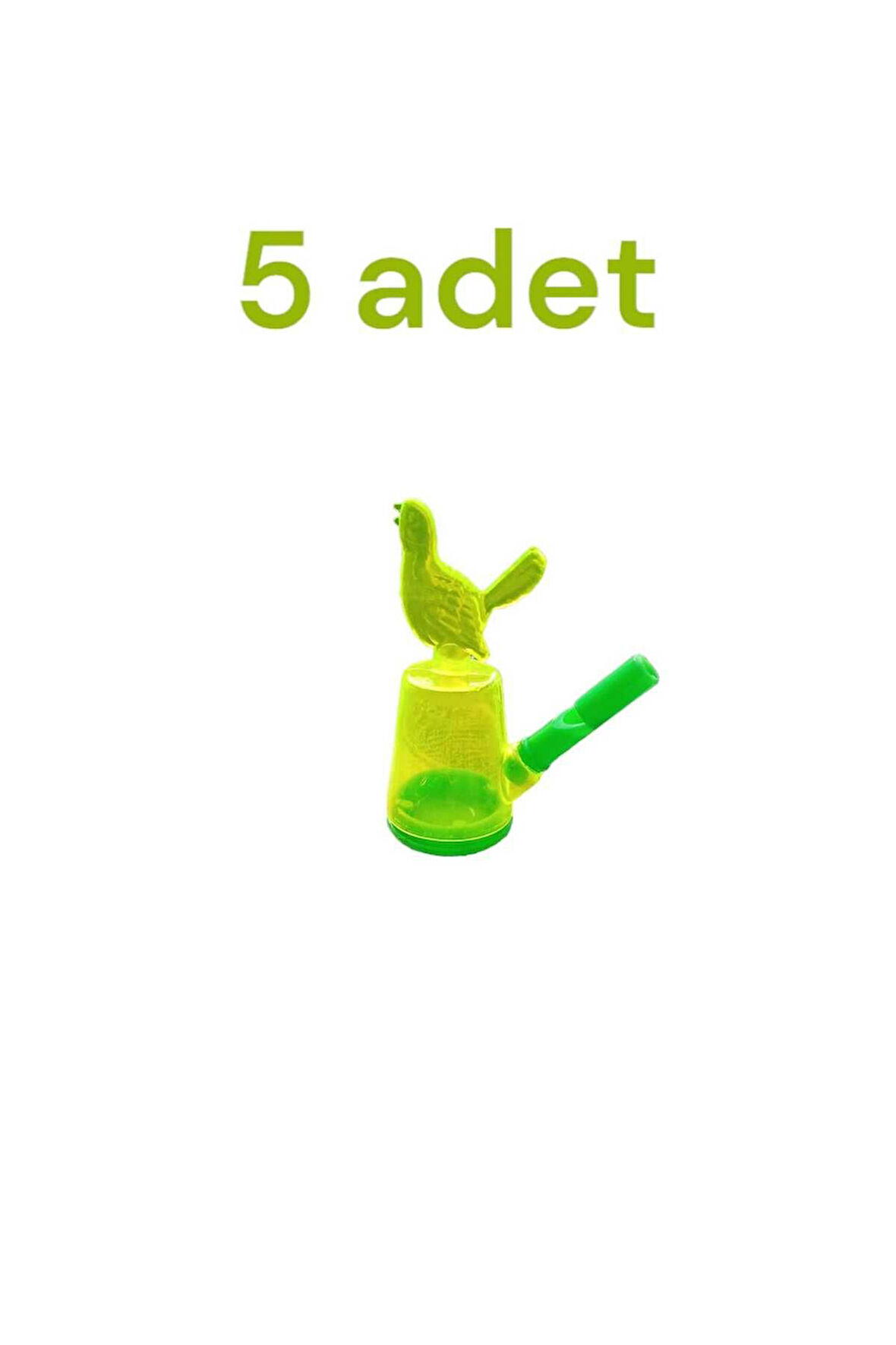5 adet yeşil horoz düdük