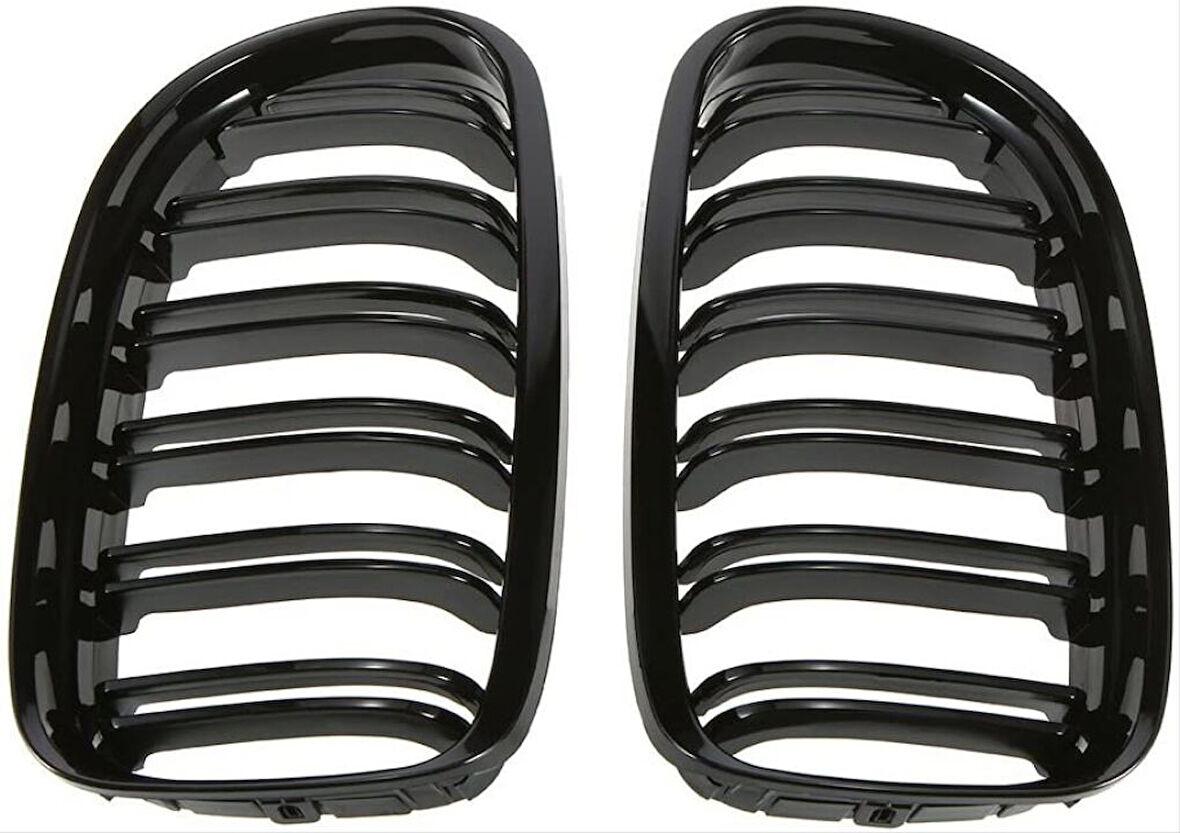 Bmw E90 2008-2011 M3 Çift Çizgi Böbrek - Piano Siyah