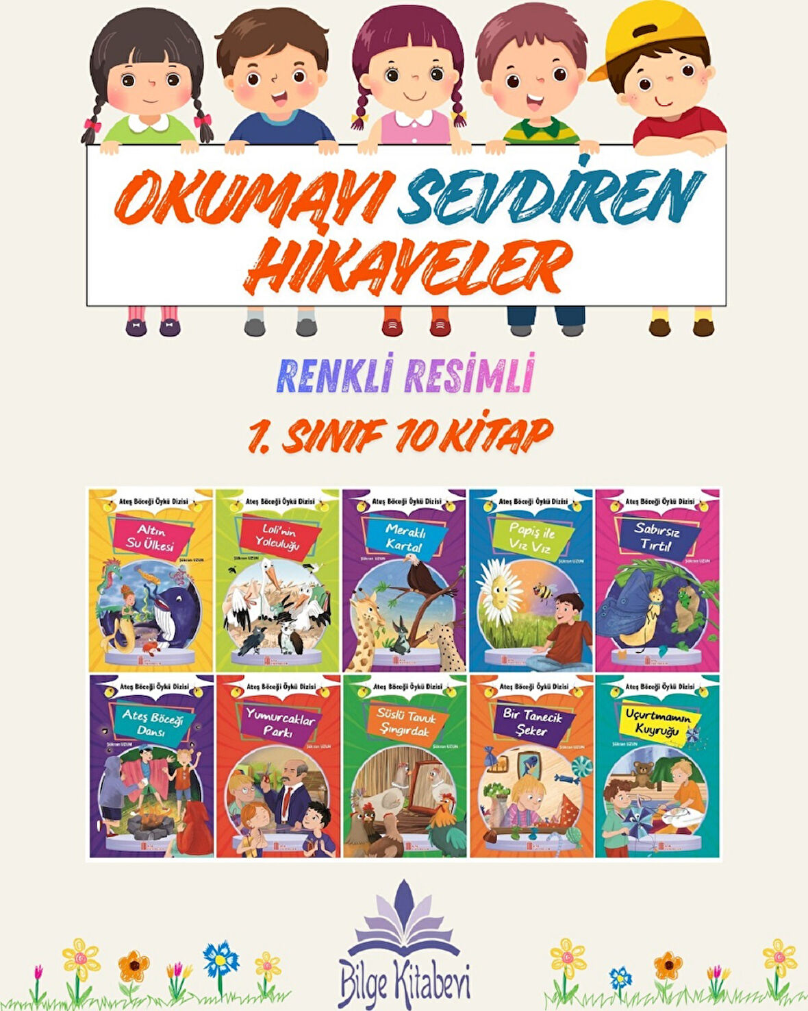 1. Sınıf Okumayı Sevdiren Renkli Resimli Hikayeler - 10 Kitap
