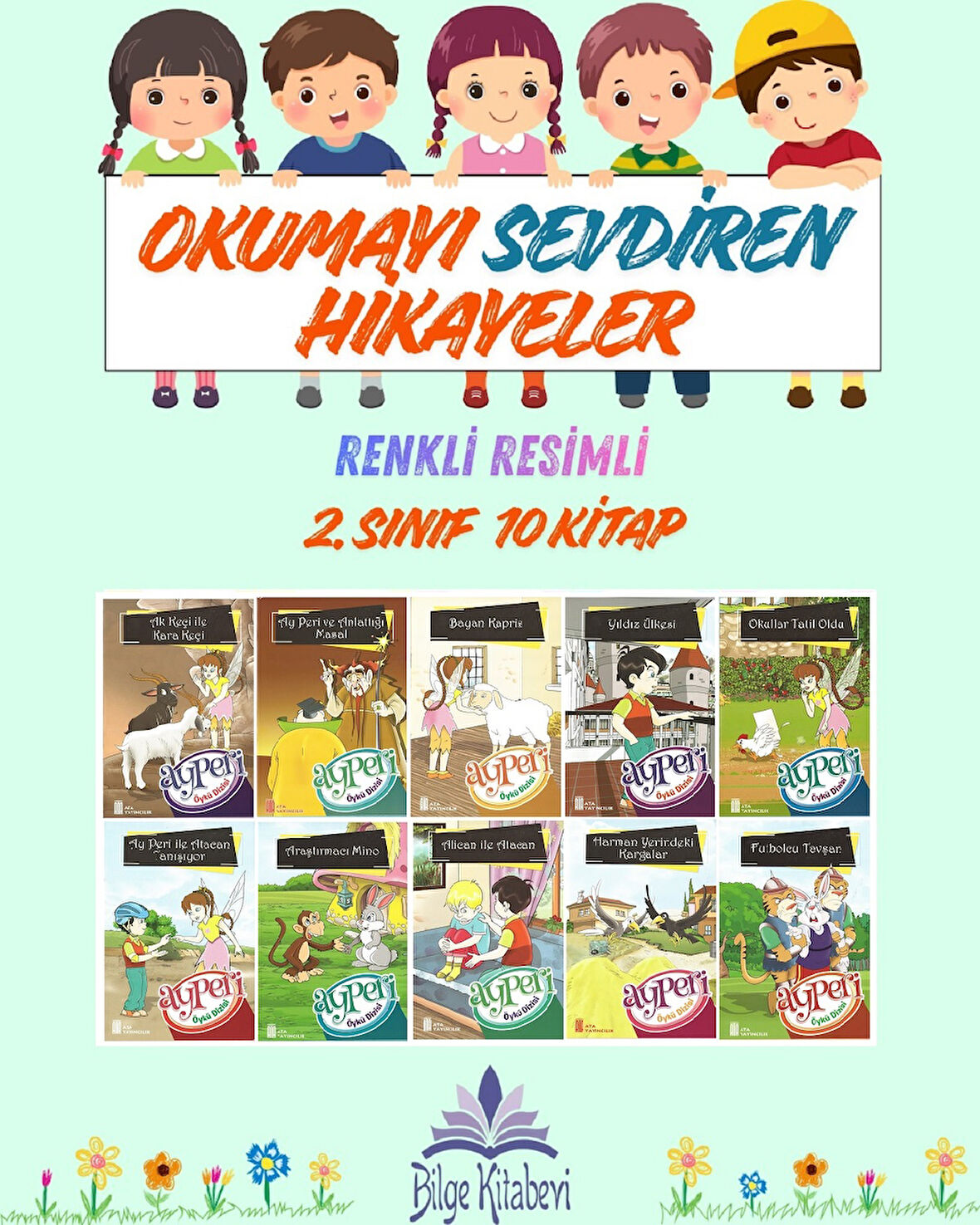 2.Sınıf Okumayı Sevdiren Renkli Resimli Hikayeler 13 - 10 Kitap