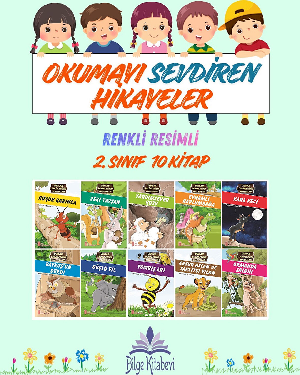 2.Sınıf Okumayı Sevdiren Renkli Resimli Hikayeler 2 - 10 Kitap
