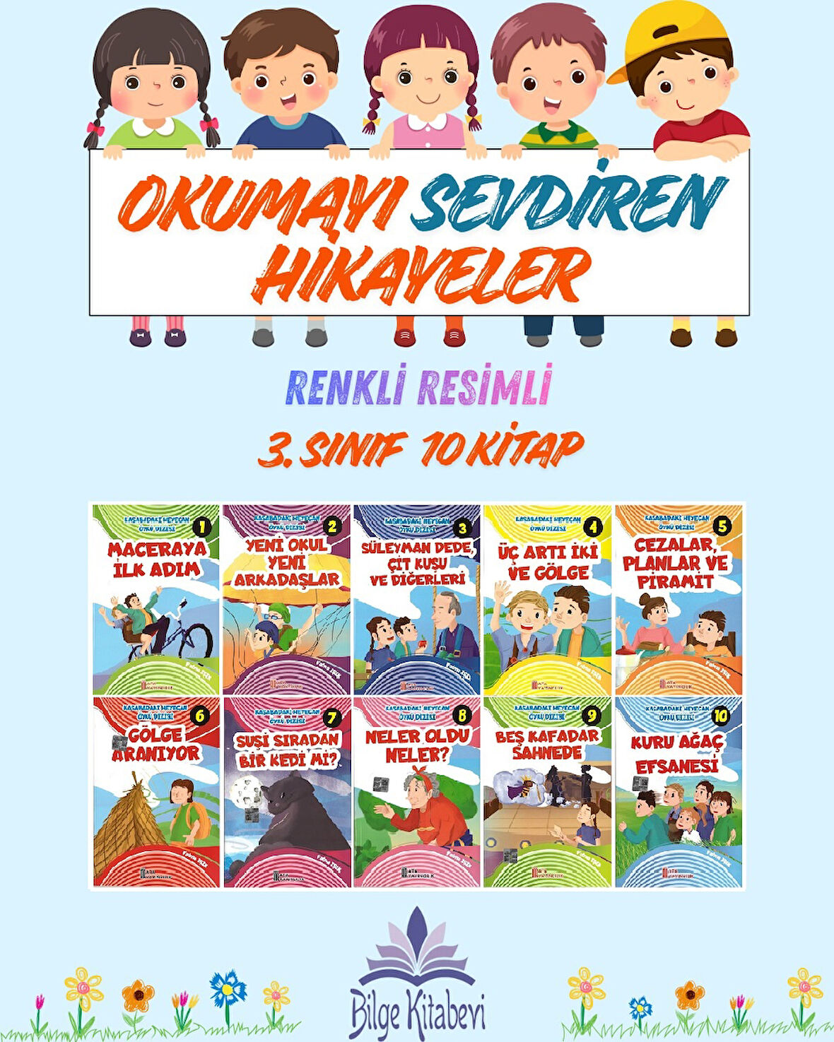 3.Sınıf Okumayı Sevdiren Renkli Resimli Hikayeler 5 - 10 Kitap
