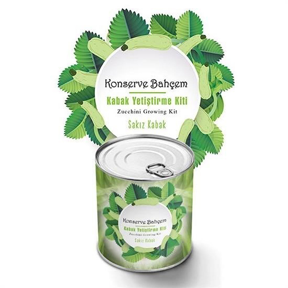 caselka® Konserve Bahçem Evde Konservede Sakız Kabak Yetiştirme Kiti