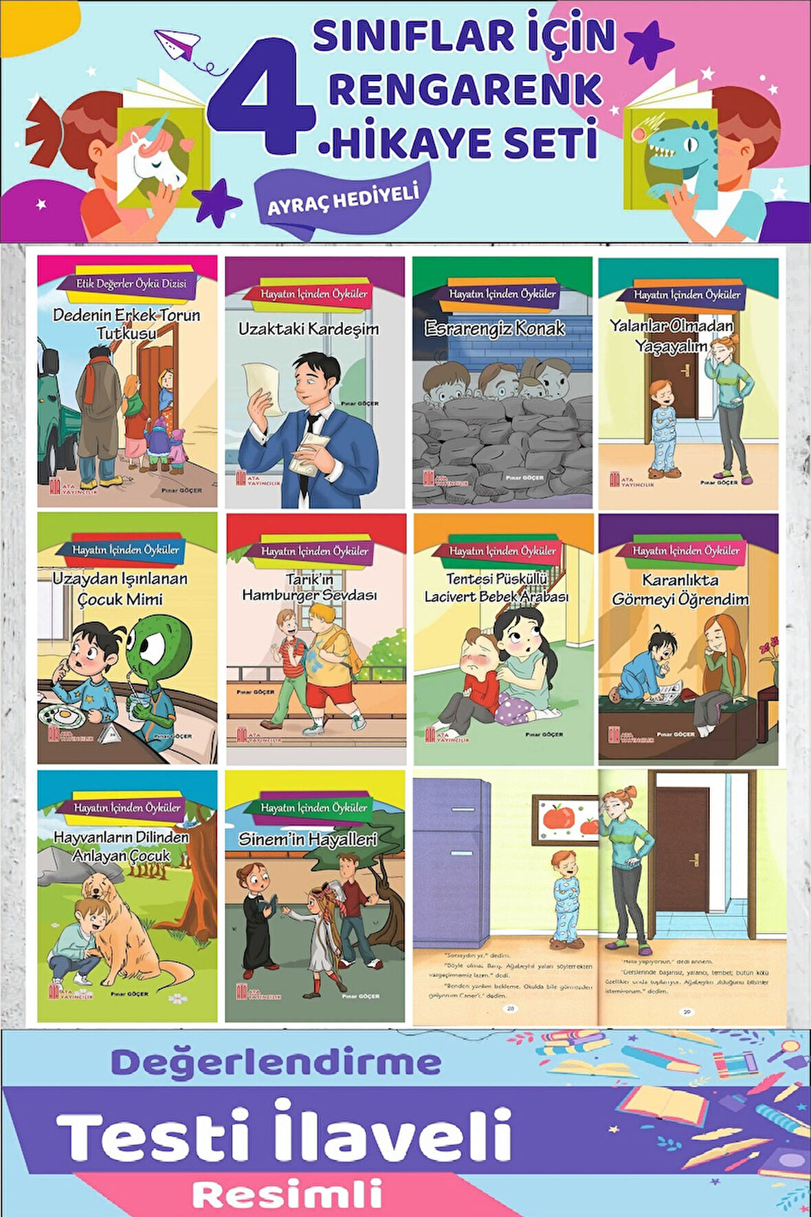 4.Sınıf Okumayı Sevdiren 10 lu Hikaye Seti 3 (64 Sayfa)