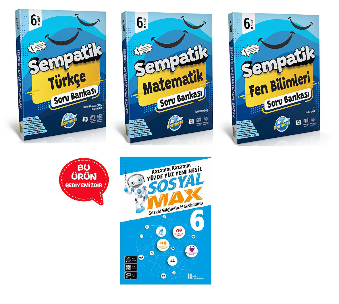 6.Sınıf Maarif Model Türkçe-Matematik-Fen Bilimleri Sempatik Soru Bankası Seti 2025-2026