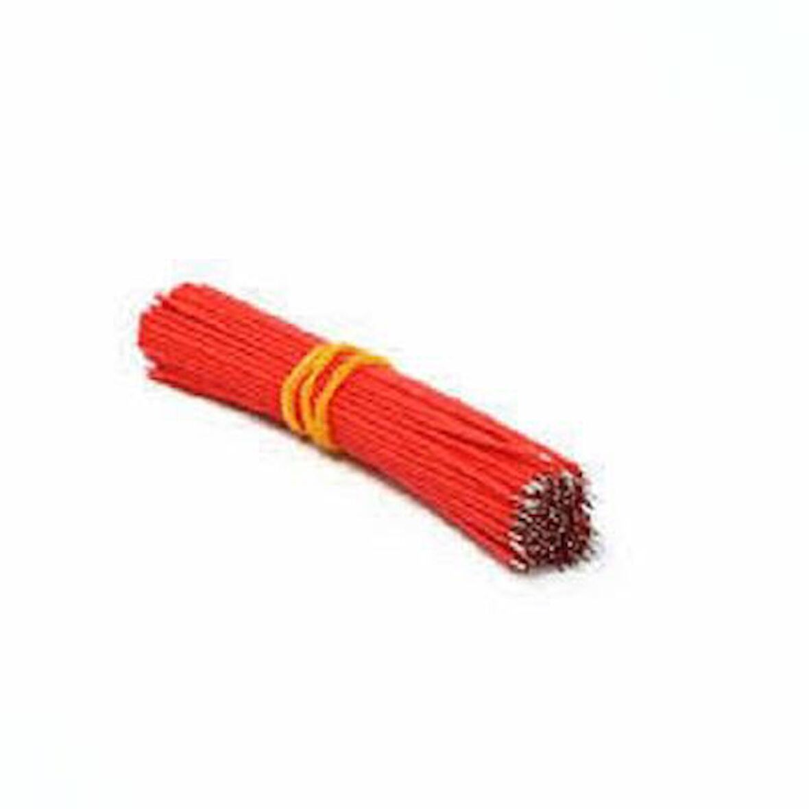 100 ADET KIRMIZI KALAY KAPLI YOL ATMA TELİ 10 CM 1007 # 24 AWG
