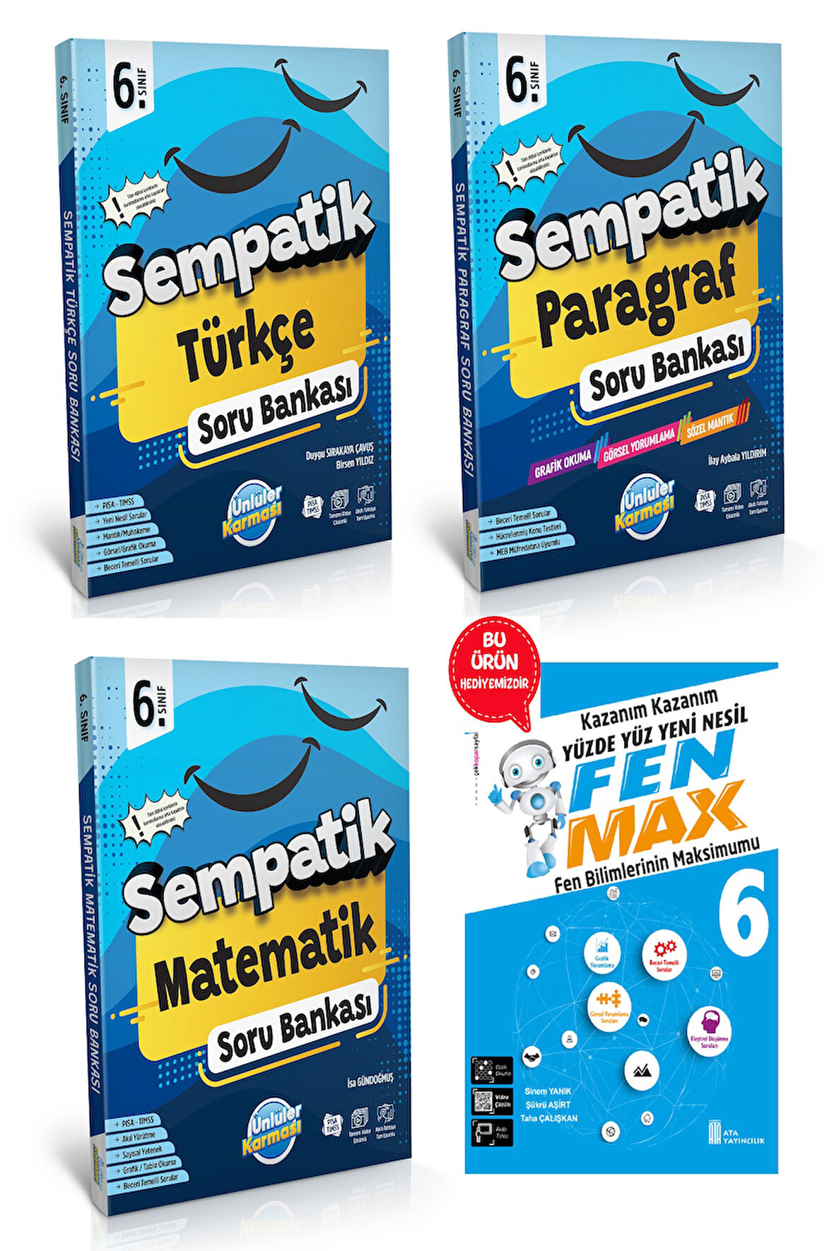 6.Sınıf Maarif Model Türkçe-Matematik-Paragraf Sempatik Soru Bankası Seti 2025-2026