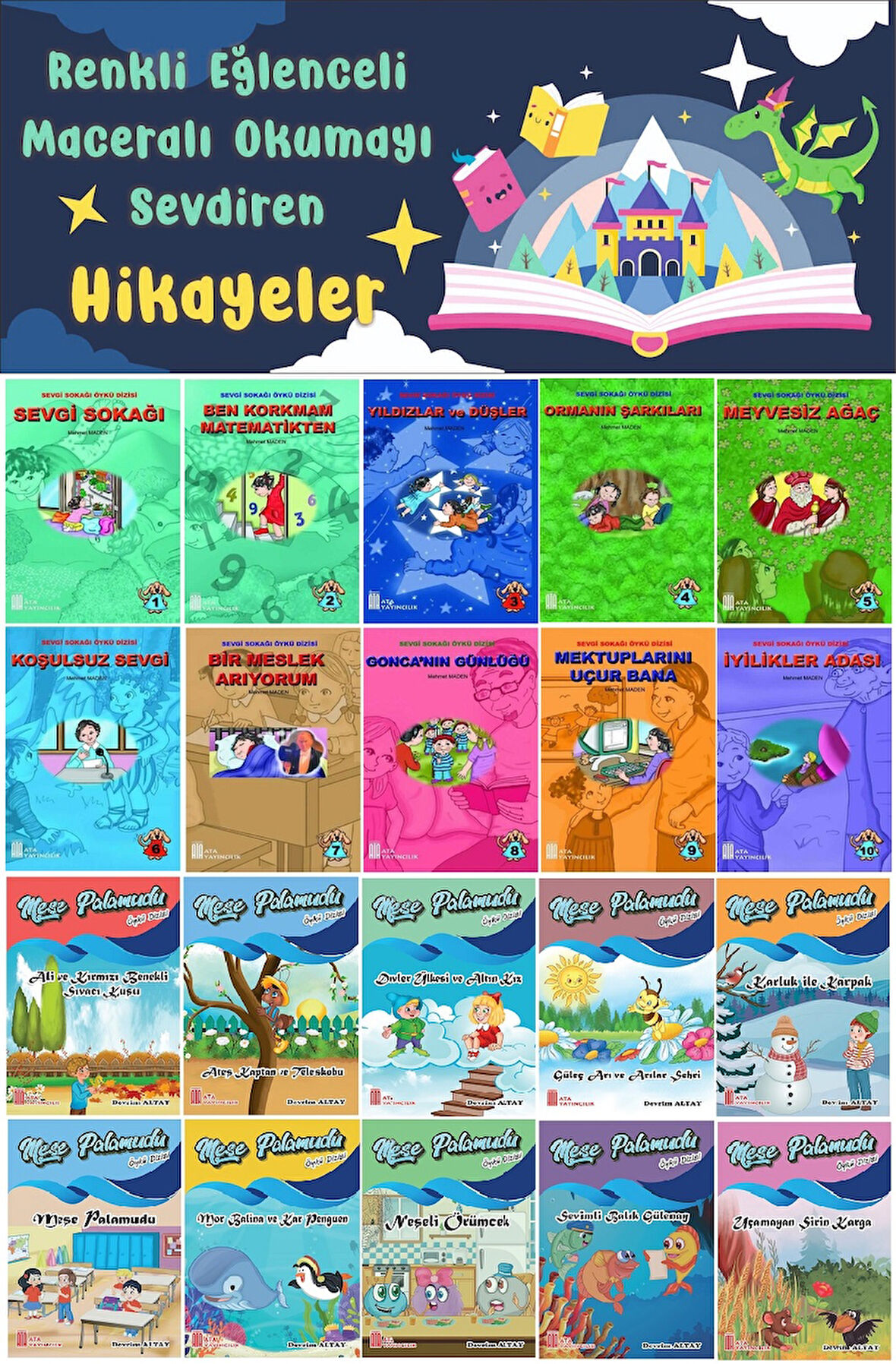 4.Sınıf Renkli Eğlenceli Maceralı Okumayı Sevdiren Hikayeler 2 (20 Kitap)