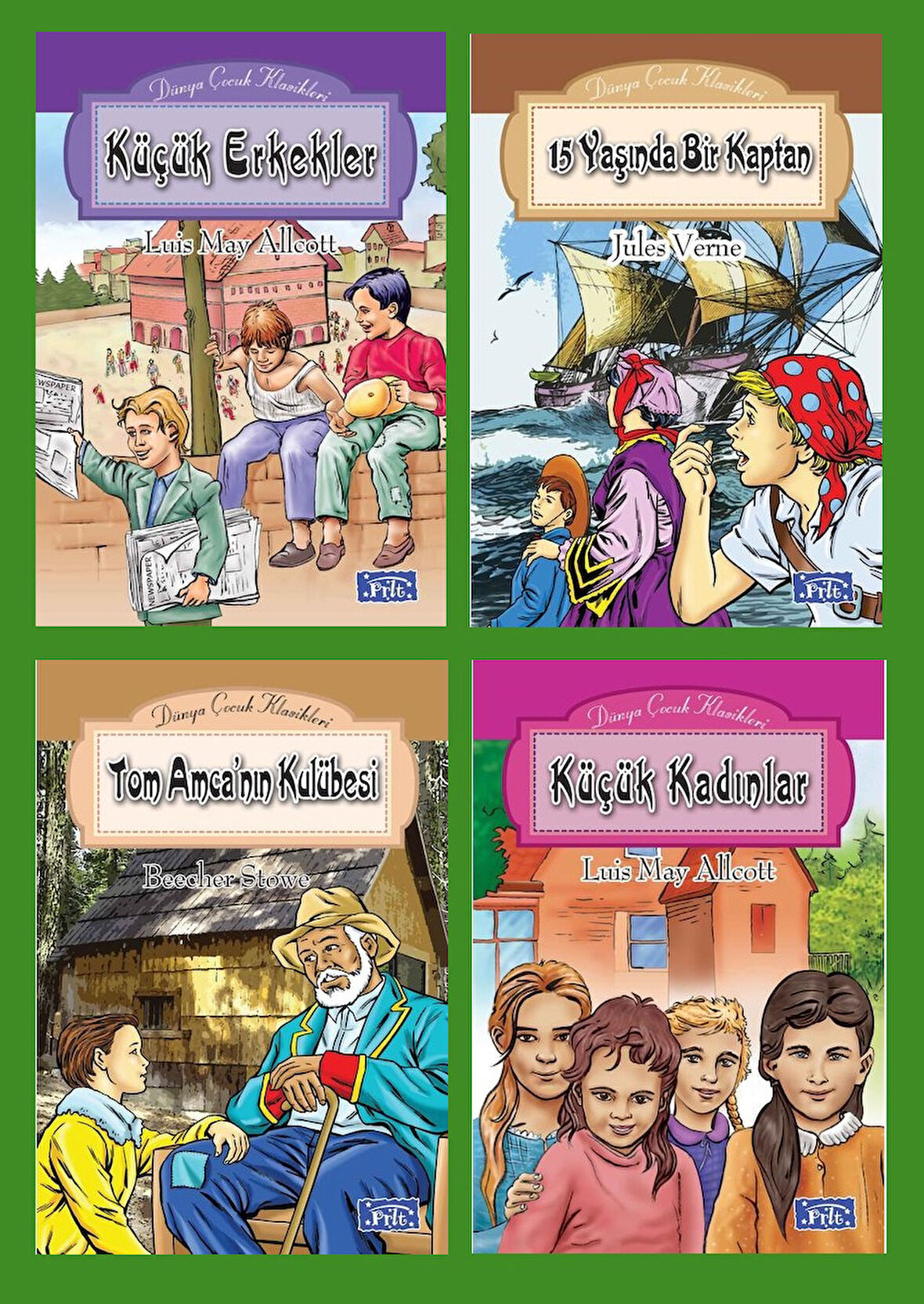 Ortaokul 5.ve 6.Sınıflar İçin Dünya Çocuk Klasikleri Seti 9 (4 Kitap)