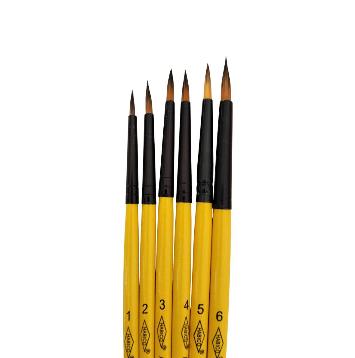 Habico 6'lı 123 Sentetik Akrilik ve Sulu Boya Fırça Seti tezhip ve minyatür