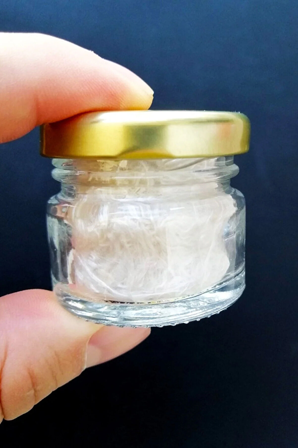 Likalı Cam Hokka Sarı Kapak, Hat Sanatı Kaliigrafi, Minyatür Tezhip Hokka- 28ml