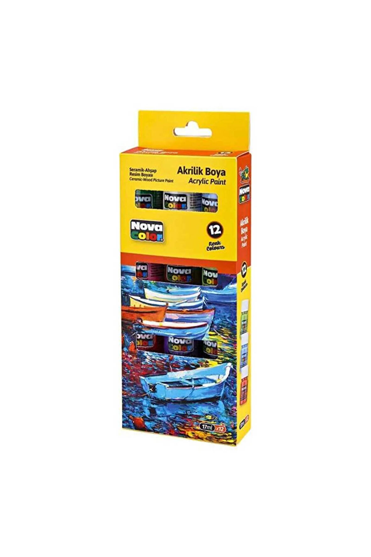 Akrilik Boya 12 Renk x 17 ml Şişe