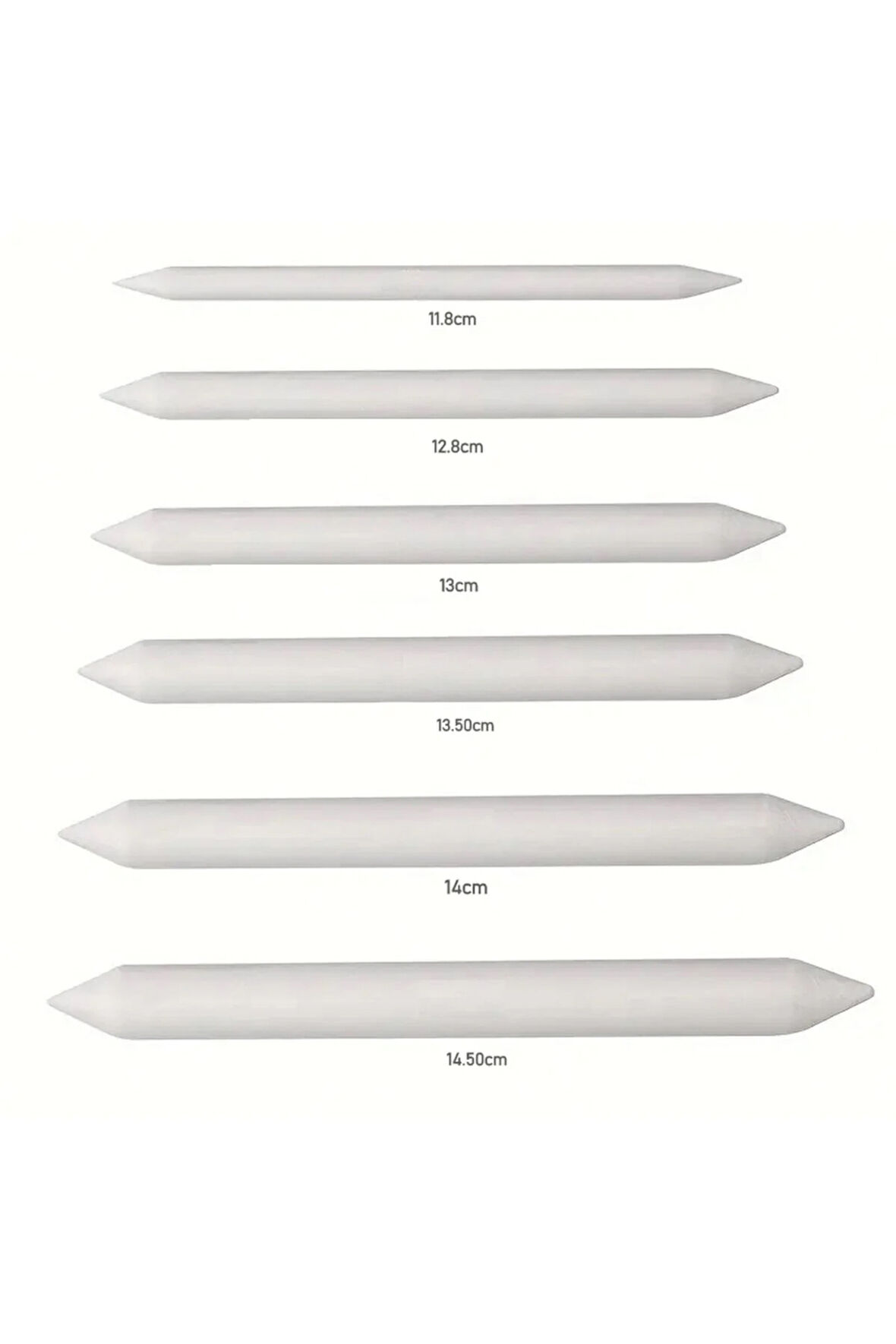 Eskiz karıştırma çubukları, tortillion, kara kalem silgi, gölgelendirme, tonlama-Set 6 Adet