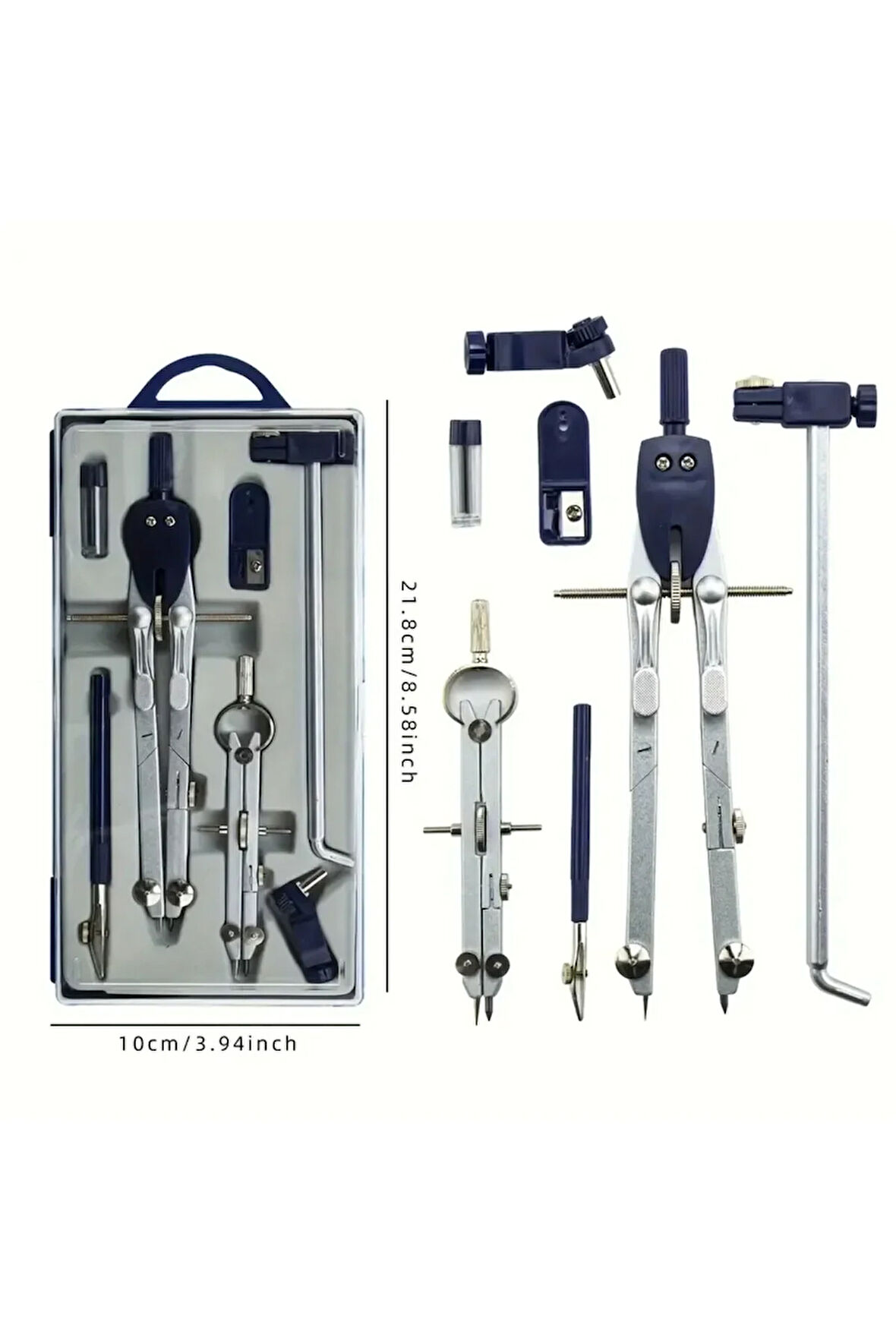 Pergel seti ayaklı, profesyonel, metal hassas ayarlama, mimarlık, mekanik, sabitleme ayakları-Set