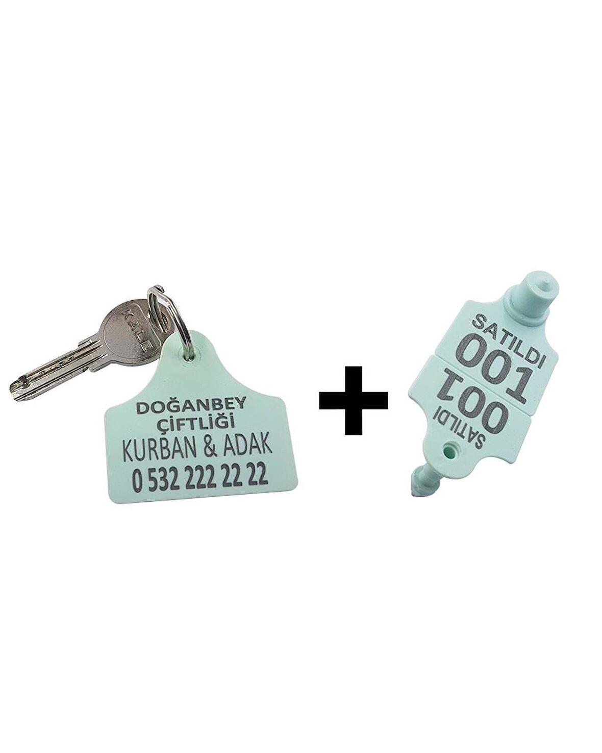 Küçükbaş Kurban Küpe ve Anahtarlık Pembe 1-450 Arası