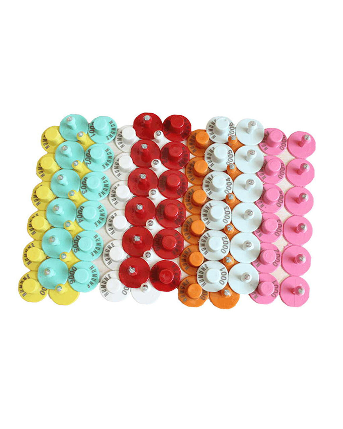 Küçükbaş Kulak Küpesi Yuvarlak Model Sarı 450 Adet