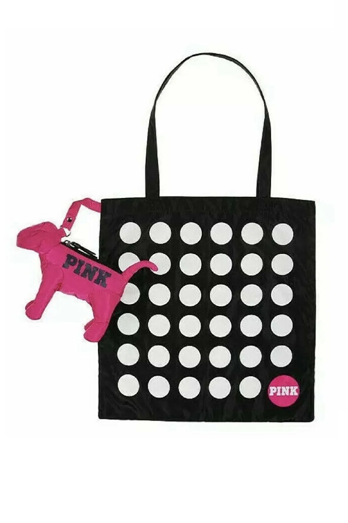 VS Pink Katlanabilir Puantiyeli Pupy Temalı Mini Çanta