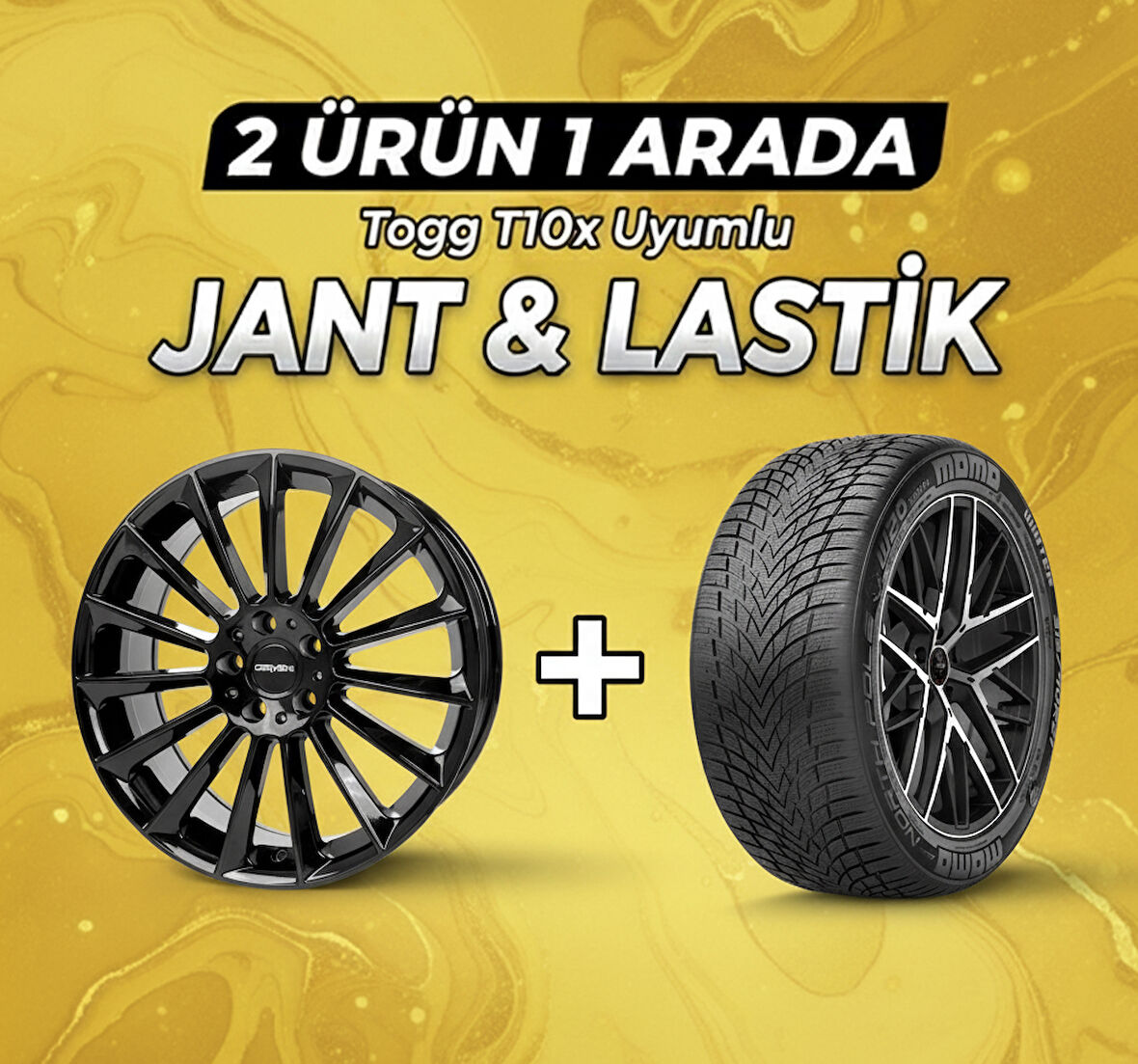 Togg T10x Uyumlu 225/60R18 Kış Lastiği 4 Adet Yılı:2025 + CA178018 B 18"Jant 4 Adet
