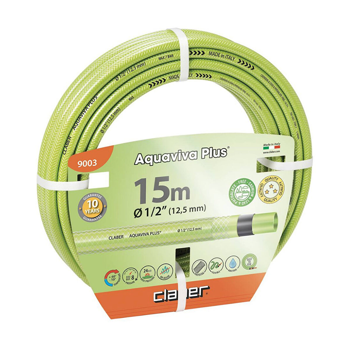 Claber 9003 Hortum Aquaviva Plus 1/2" (12-17mm) 15 M