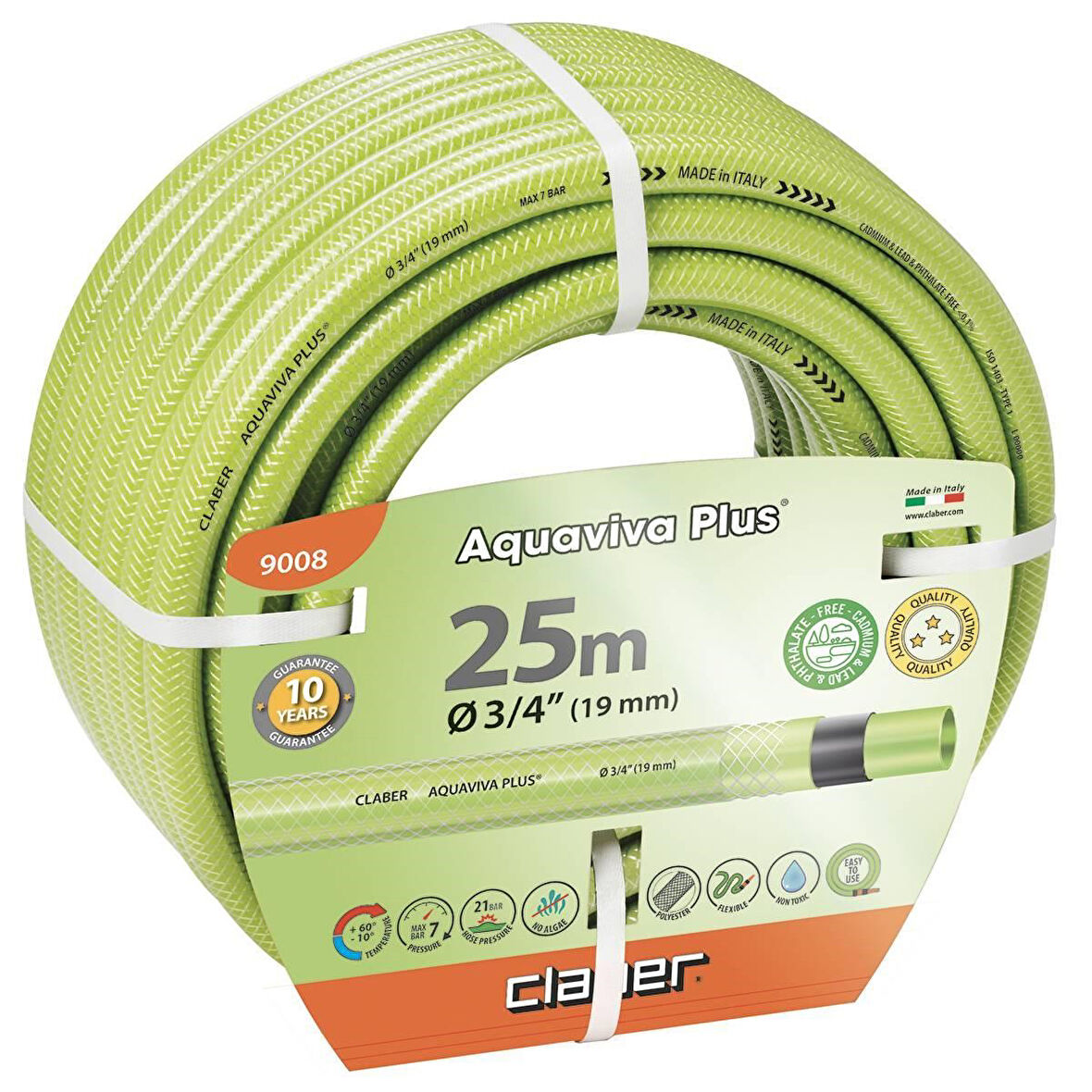 Claber 9008 Hortum Aquaviva Plus 3/4" (19-25 mm) 25 M