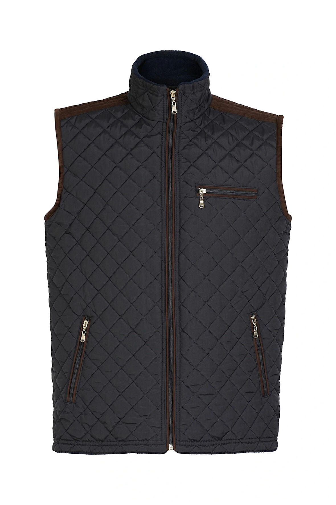 Lacivert Biyeli Kapitone Yelek