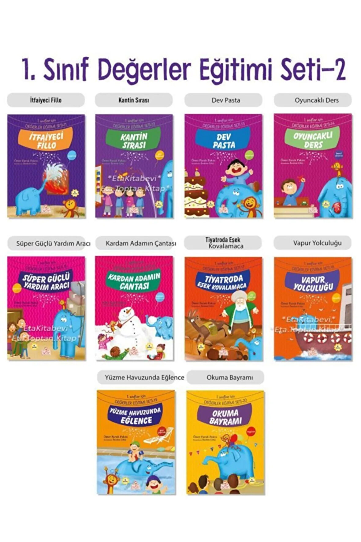 1. Sınıflar Için Değerler Eğitimi 2. Set (10 Kitap)