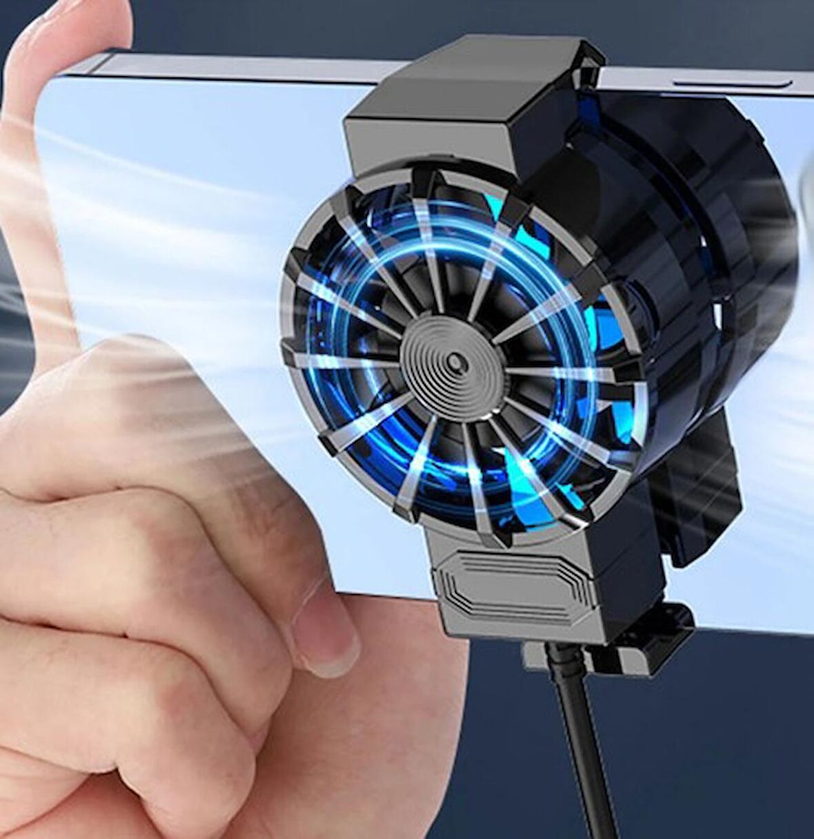 Hadron HDX4603 Oyuncu Telefon Soğutucu FAN Radyatör Isı Göstergeli 1 Kademe Klipsli Sessiz Işıklı