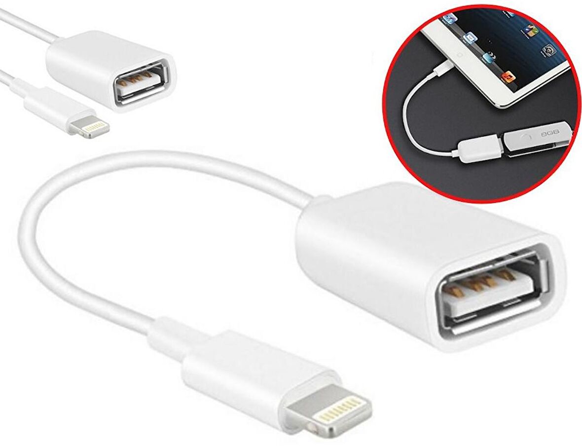 Concord JH-0514 iPhone Lightning Usb Çevirici Apple iPad OTG Dönüştürücü Adaptör