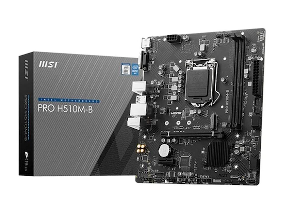 MSI PRO H510M-B Intel H470 Soket 1200 DDR4 2933MHz M.2 Anakart