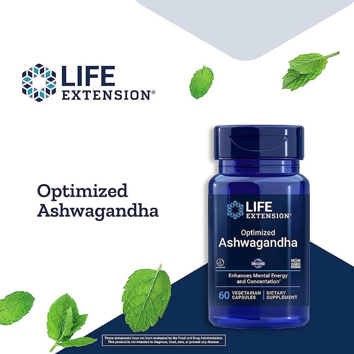 Life Extension, Optimized Ashwagandha 60 Vegetarian Capsules