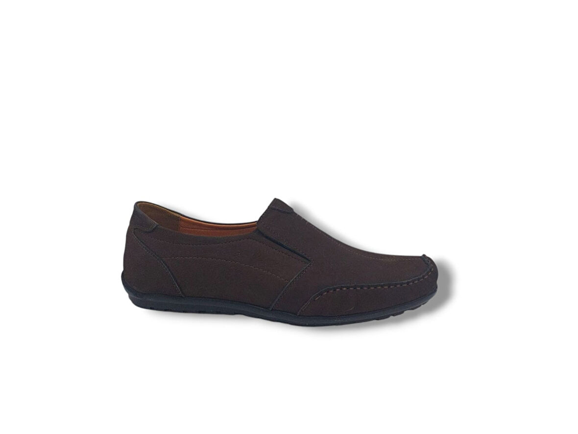 Zerhan 278 Erkek Kahve Nubuk Hakiki Deri Çarık Ayakkabı