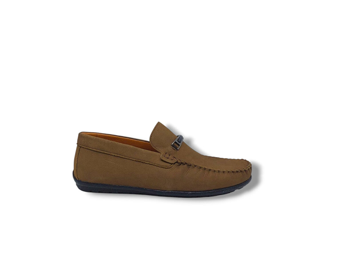 Modesa 272 Erkek Kum Tokalı Nubuk Deri Loafer Ayakkabı