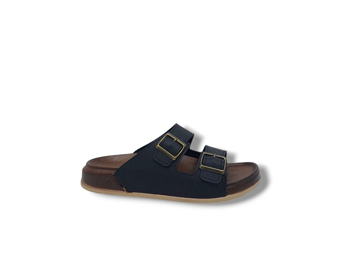 Witta 55201 Unisex Siyah Tokalı Günlük Kullanım Terlik