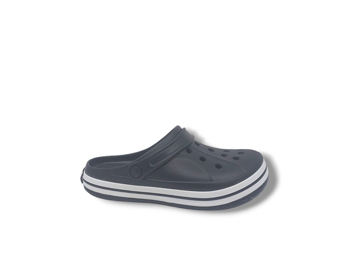 Cflex 22233 Unisex Siyah Beyaz Siyah Sabo Terlik Sandalet