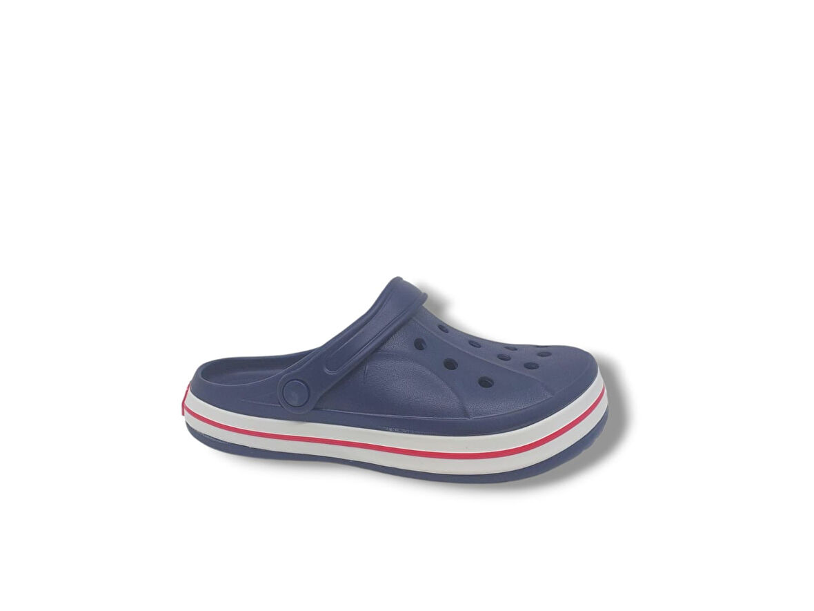 Cflex 22233 Unisex Lacivert Kırmızı Beyaz Sabo Terlik Sandalet
