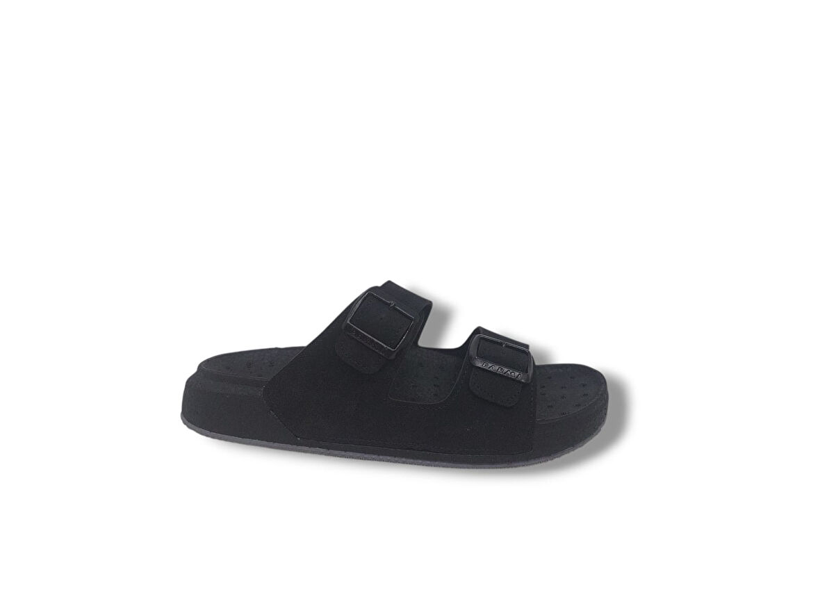 Parmi 24703 Erkek Siyah Tokalı Köpük Taban Günlük Kullanım Terlik