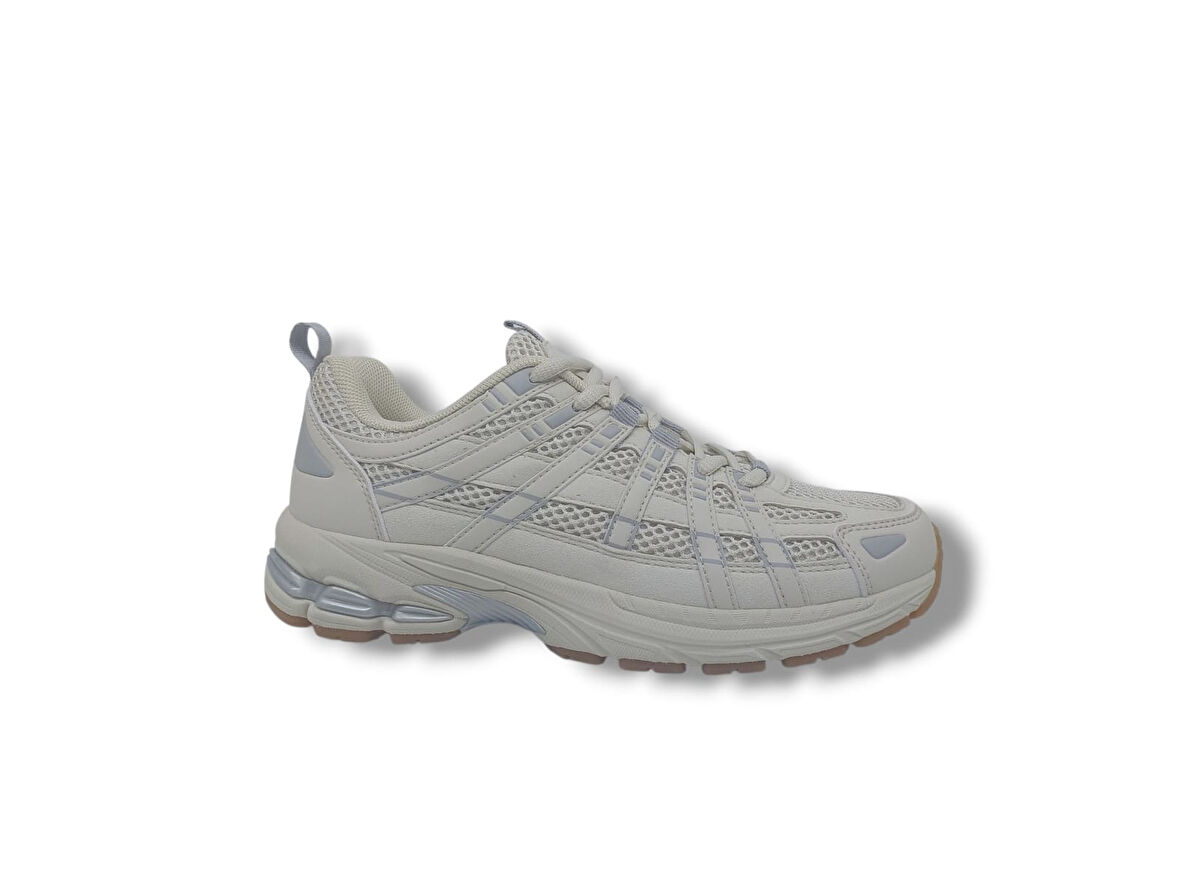 Lescon Pace Runner Unisex Bej Yürüyüş Koşu Spor Ayakkabı