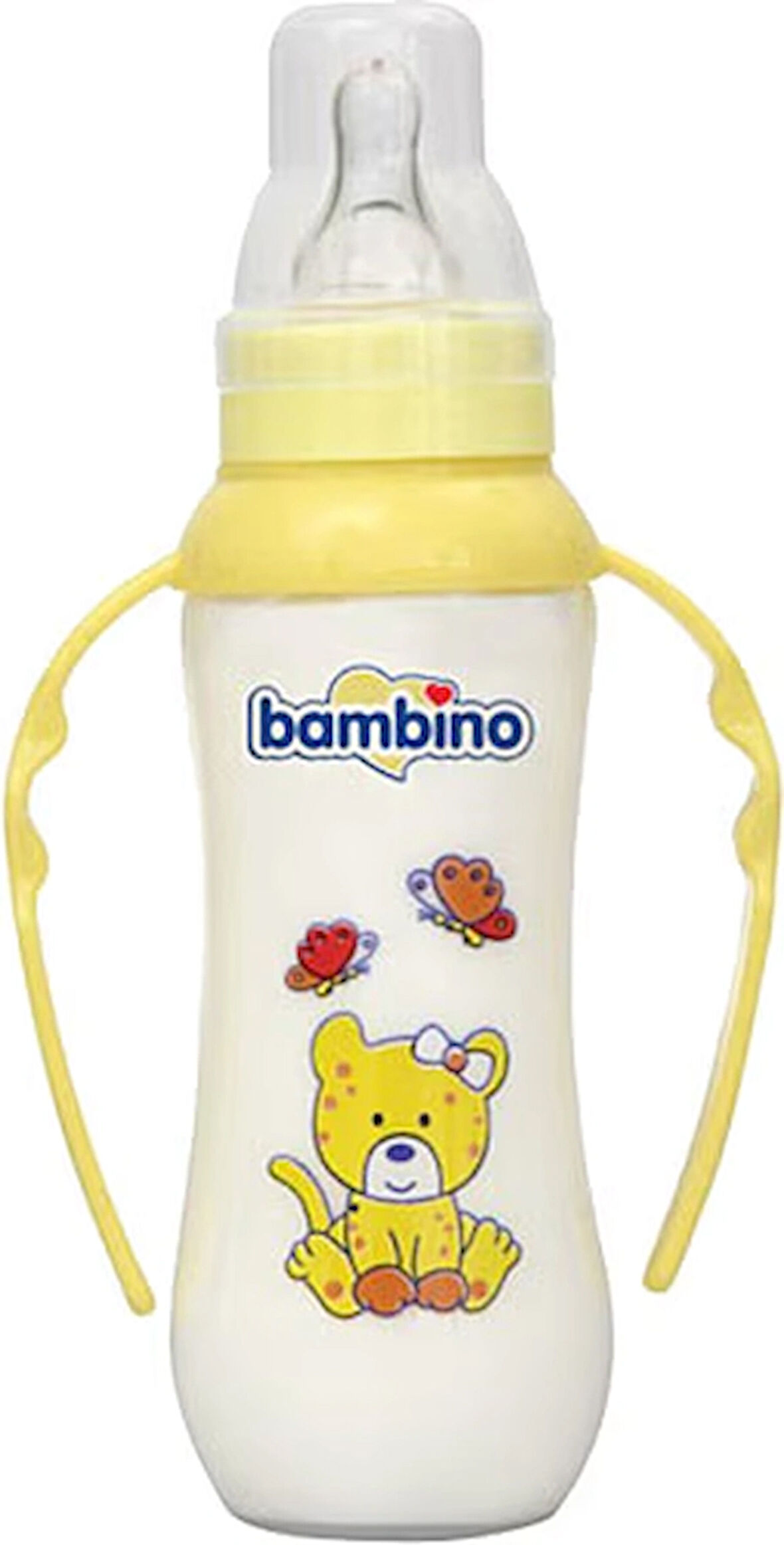 Bambino Natural Pp Desenli Biberon 250ml. Sarı