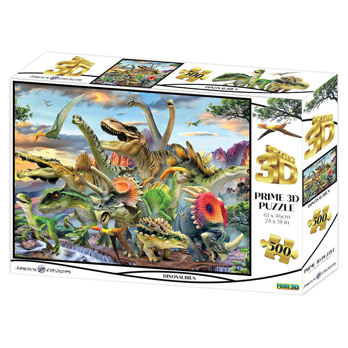 Prime 3D Dinozorlar 500 Parça Yetişkin Puzzle 10353