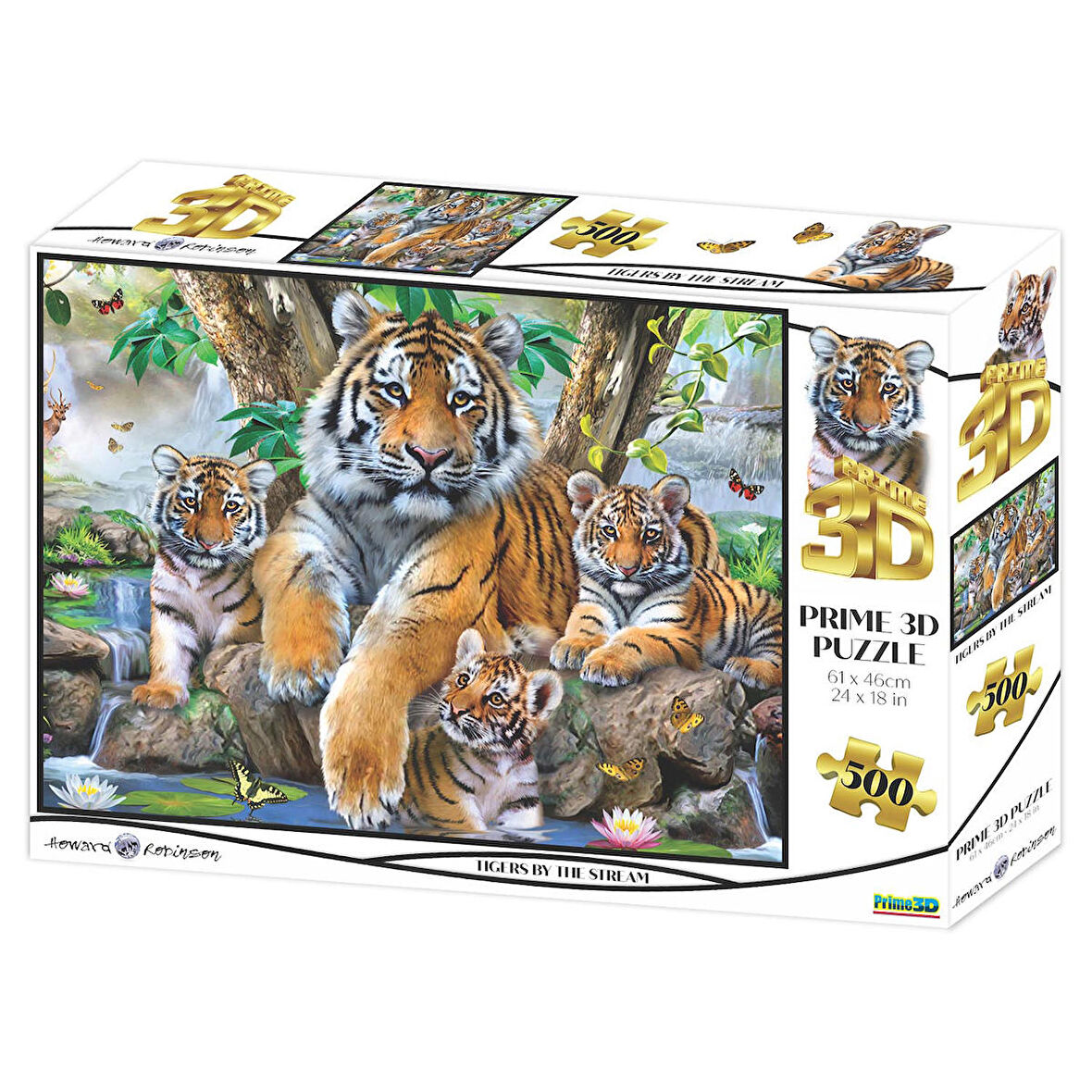 Prime 3D Kaplanlar 500 Parça Yetişkin Puzzle 10457