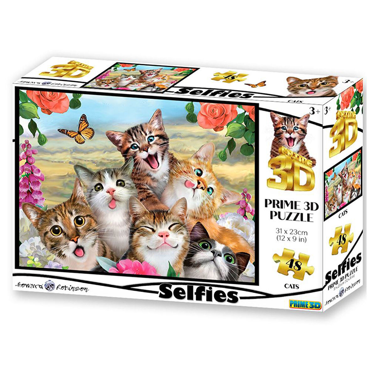 Prime 3D Kediler Selfie Puzzle 48 Parça 10553