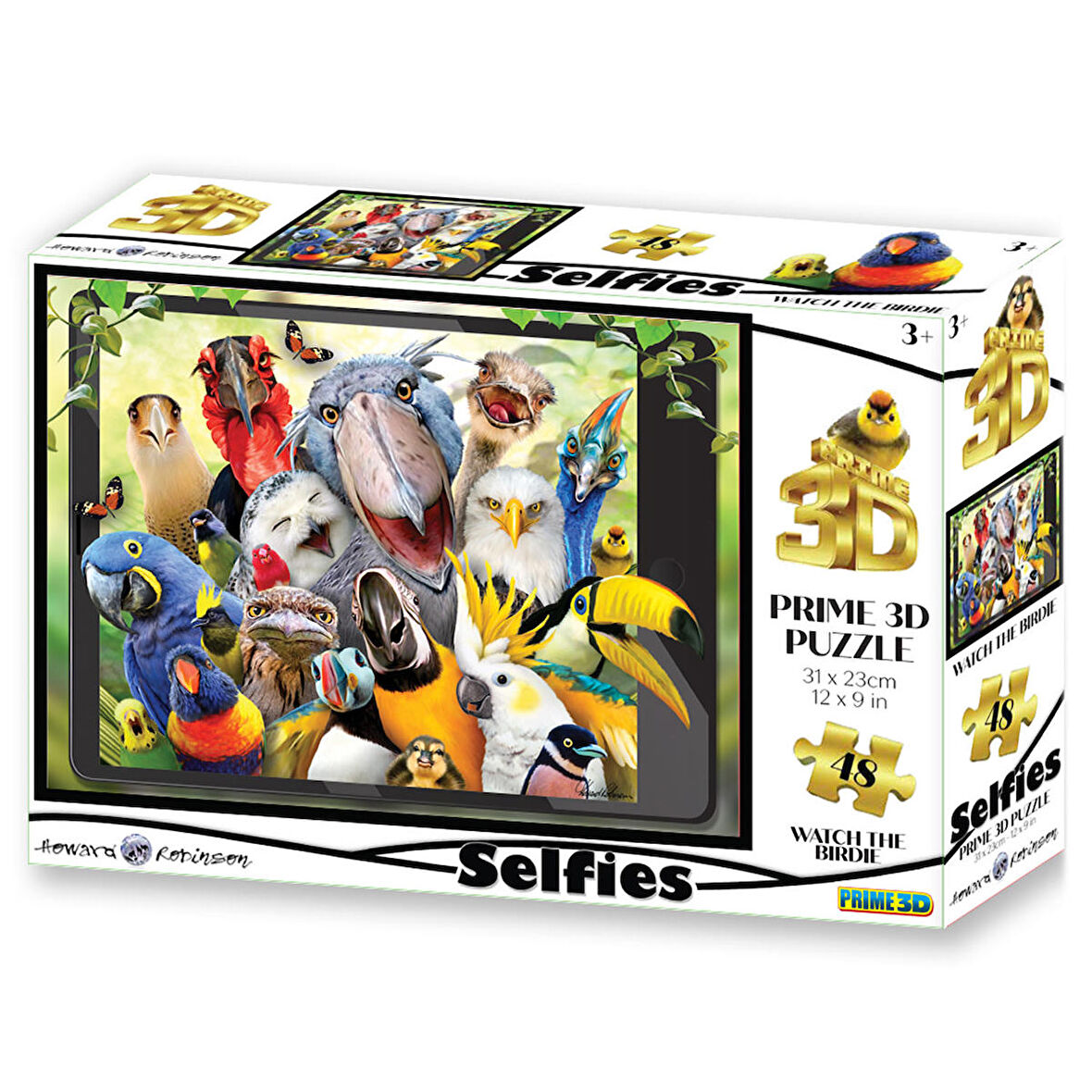 Prime 3D Sevimli Kuşlar Selfie 48 Parça Puzzle 20552