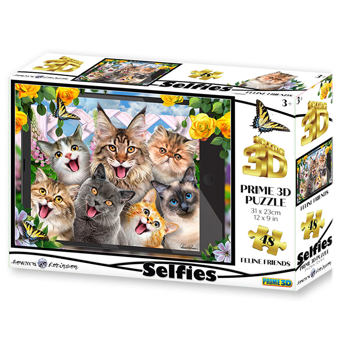 Prime 3D Sevimli Kediler Selfie 48 Parça Puzzle 20553