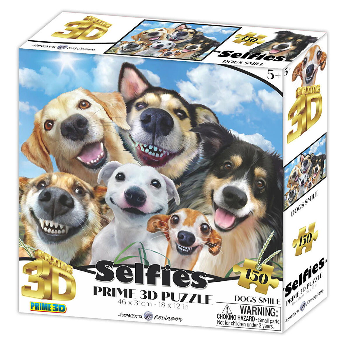 Prime 3D Gülen Köpek Selfie 150 Parça Puzzle 20898
