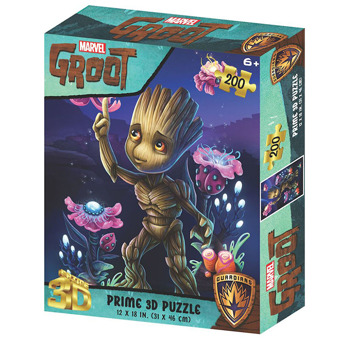 Prime 3D Marvel Groot Puzzle 200 Parça 33346