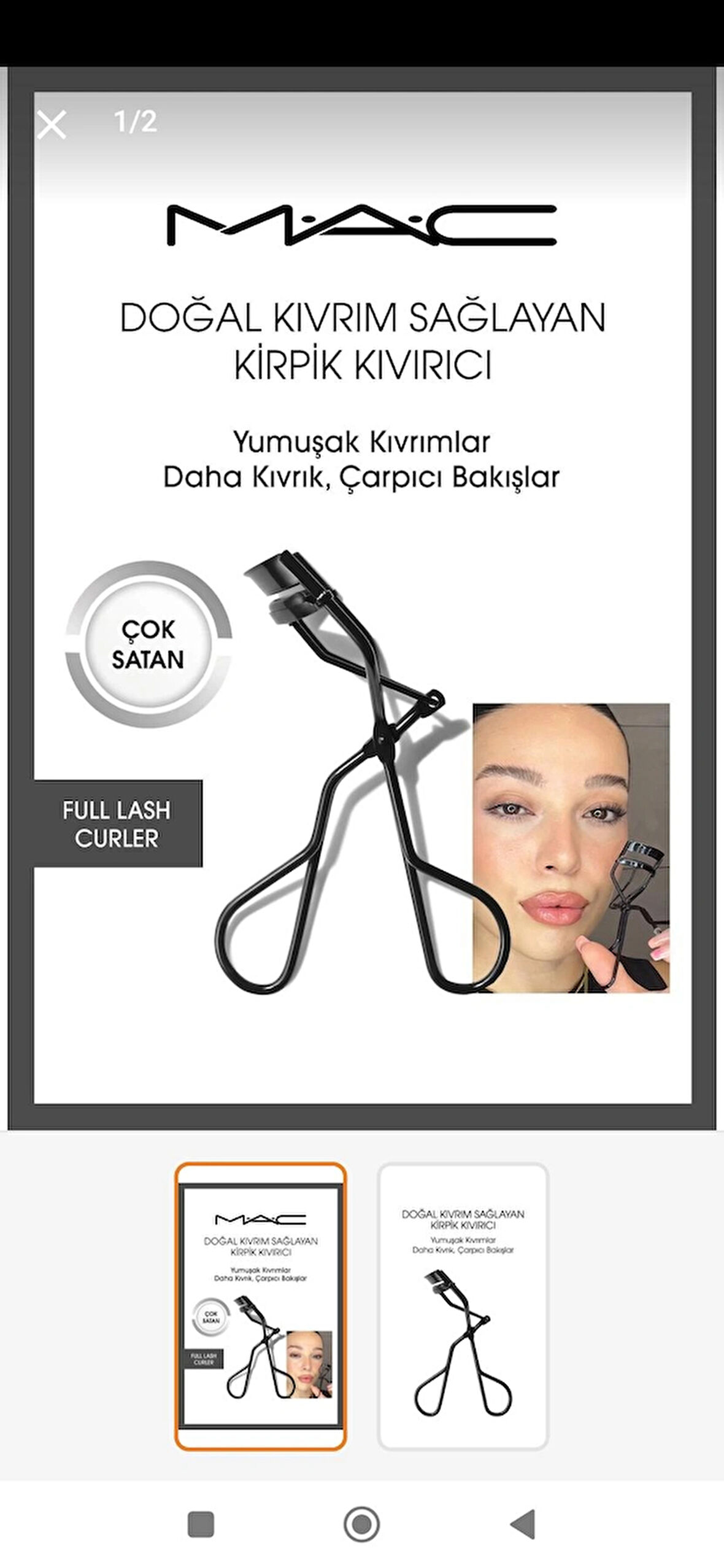 Mac kirpik kıvırıcı / full lash curler