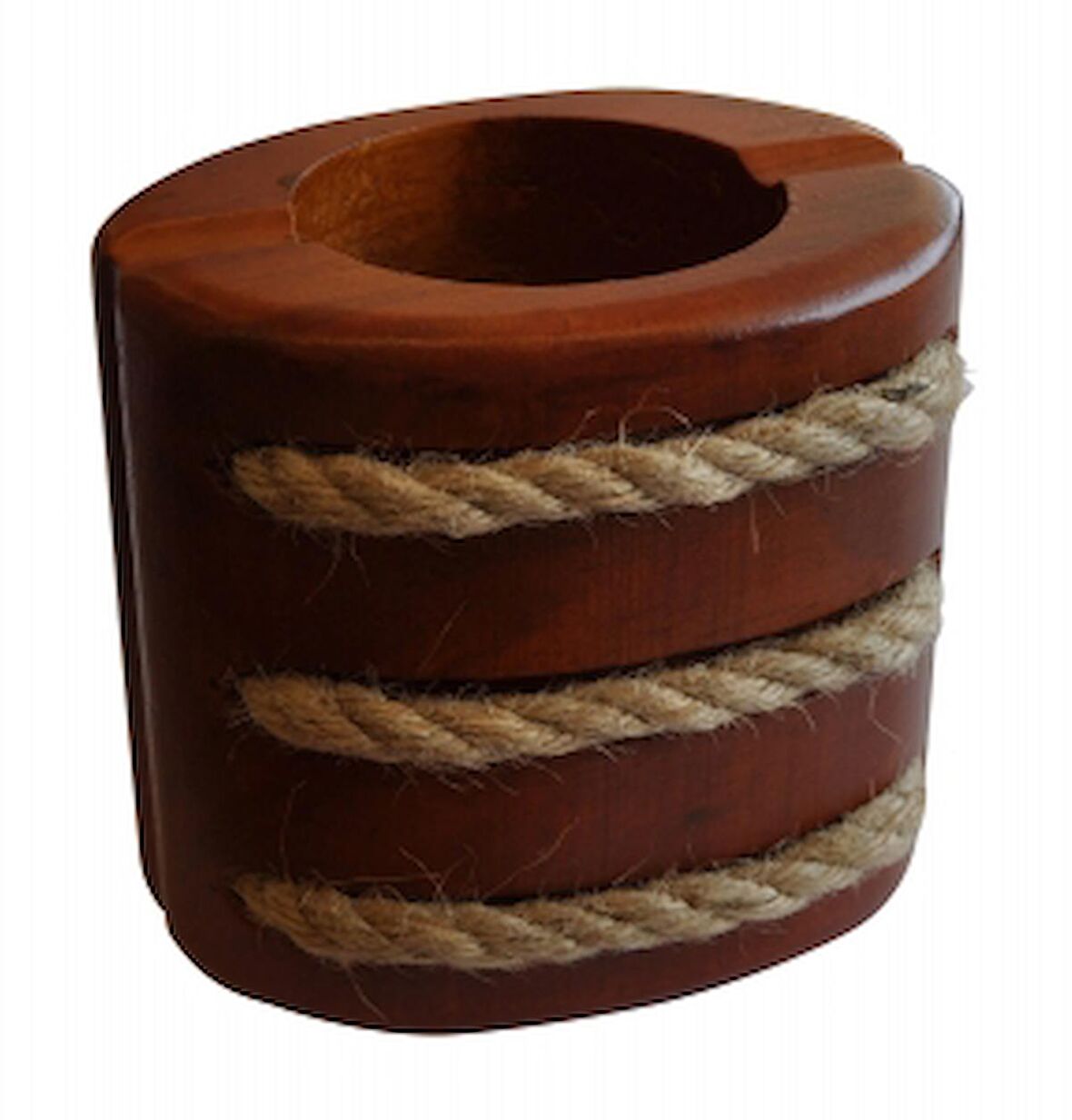 Ahşap kalemlik Makara formlu 10x8x10 cm